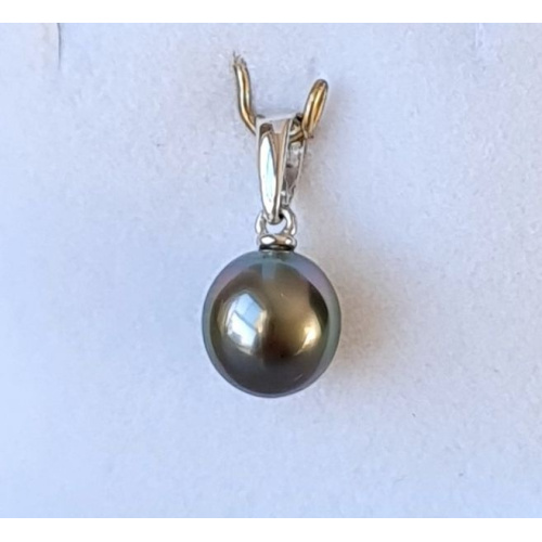 Belle de Jour - Pendentif Argent Rhodié et Perle de Tahiti