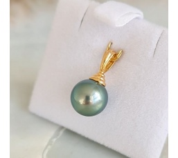Perle du Lagon - Pendentif Or Jaune et Perle de Tahiti