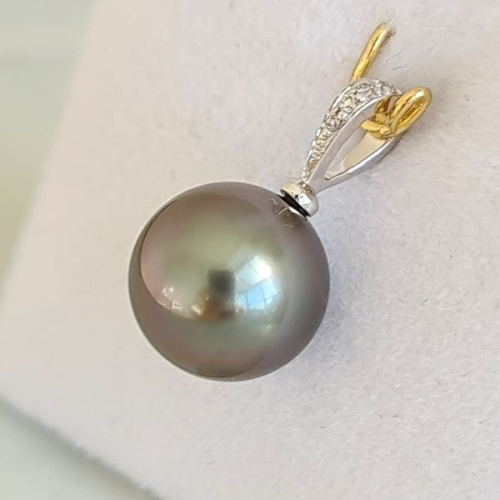 La Merveilleuse - Pendentif Or, Diamants et Véritable Perle de Tahiti