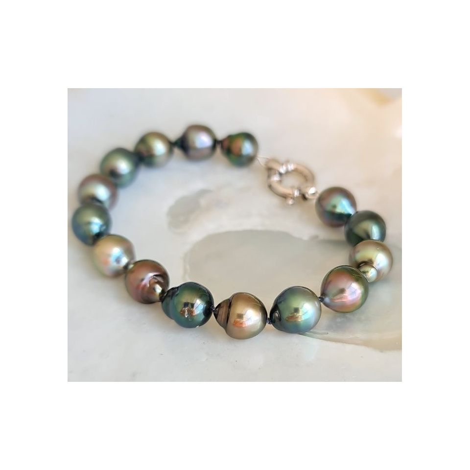 Nora - Bracelet en Véritables Perles de Tahiti