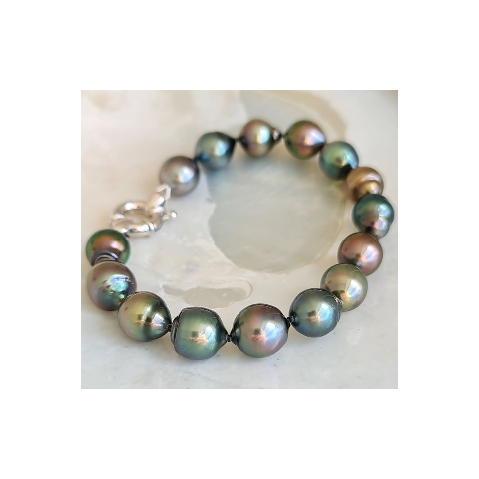 Nora - Bracelet en Véritables Perles de Tahiti