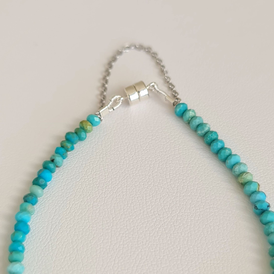 Turquoise et Keshi - Bracelet Véritable Pierres fines et keshi de Tahiti