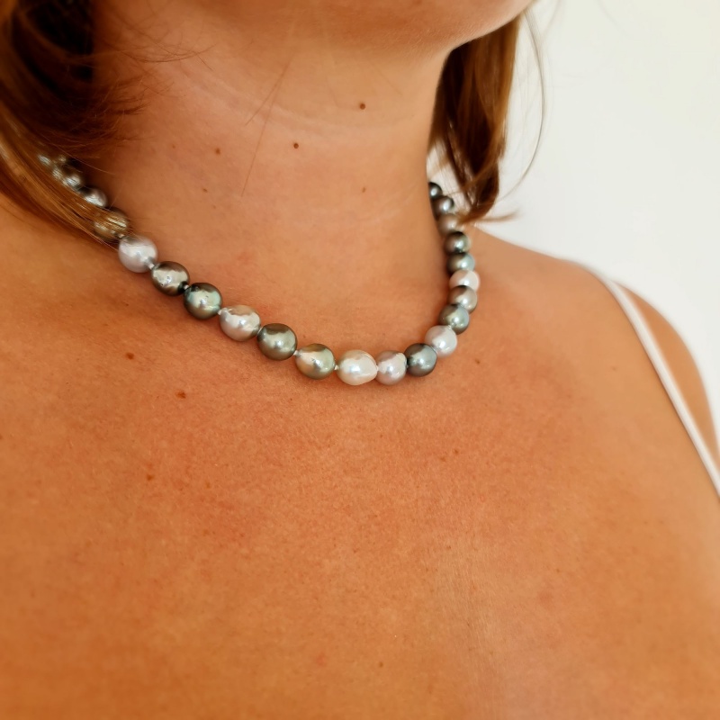 Vaiana - Collier Véritables Perles Rondes de Tahiti - Ô Perles du Paradis