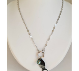 Poisson d'Ô - Collier Argent rhodié et Perle de Tahiti