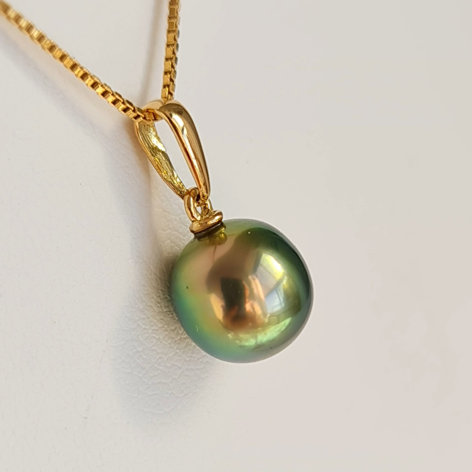 Belle de Jour - Pendentif Or Jaune et véritable Perle de Tahiti