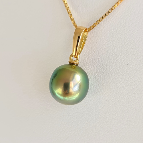 Belle de Jour - Pendentif Or Jaune et véritable Perle de Tahiti