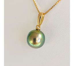 Belle de Jour - Pendentif Or Jaune et véritable Perle de Tahiti