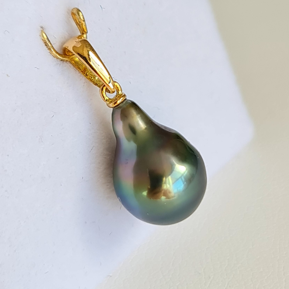 Belle de Jour - Pendentif Or Jaune et véritable Perle de Tahiti