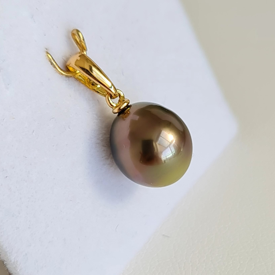 Belle de Jour - Pendentif Or Jaune et véritable Perle de Tahiti