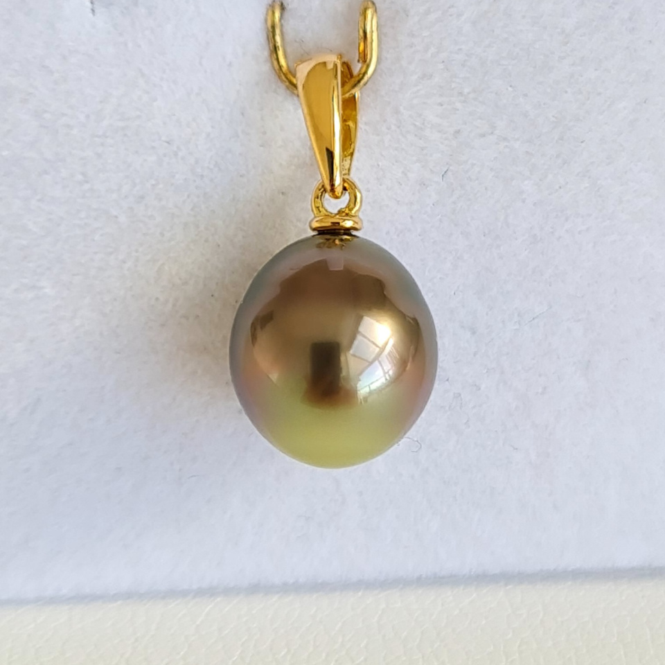 Belle de Jour - Pendentif Or Jaune et véritable Perle de Tahiti