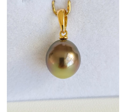 Belle de Jour - Pendentif Or Jaune et véritable Perle de Tahiti