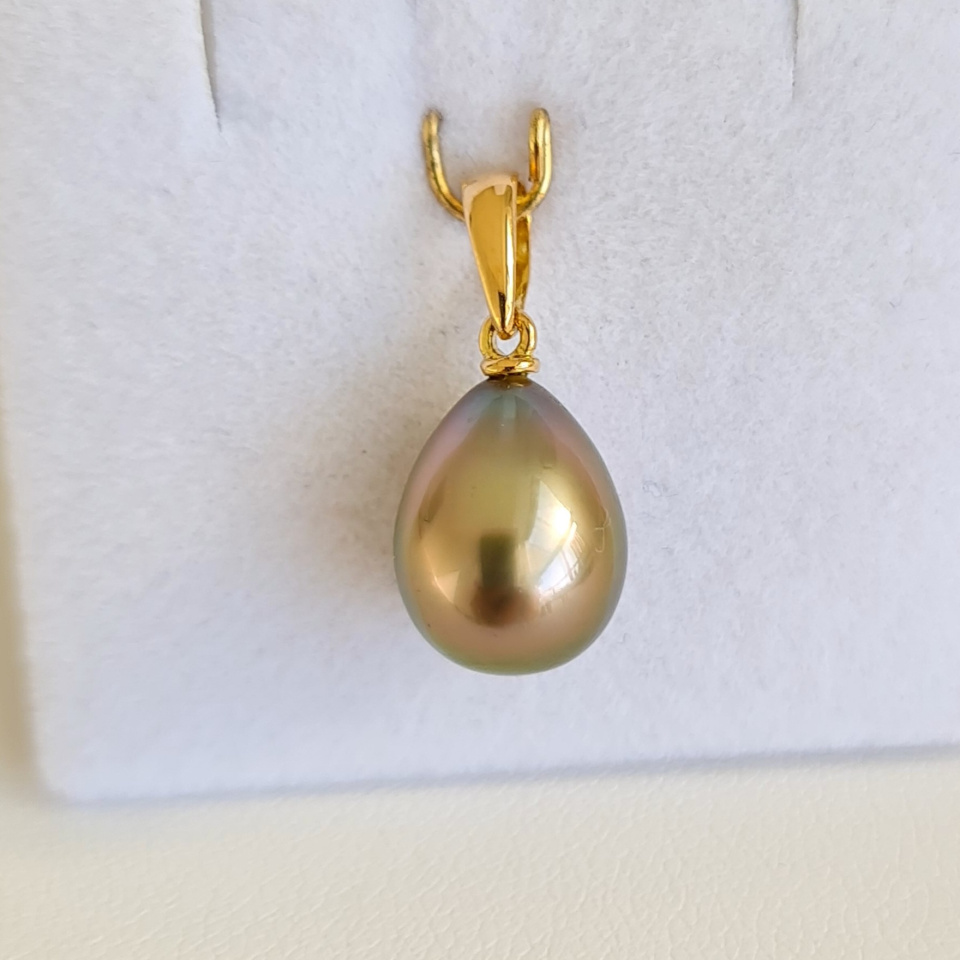 Belle de Jour - Pendentif Or Jaune et véritable Perle de Tahiti