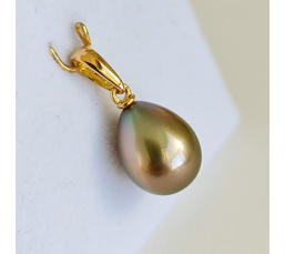 Belle de Jour - Pendentif Or Jaune et véritable Perle de Tahiti