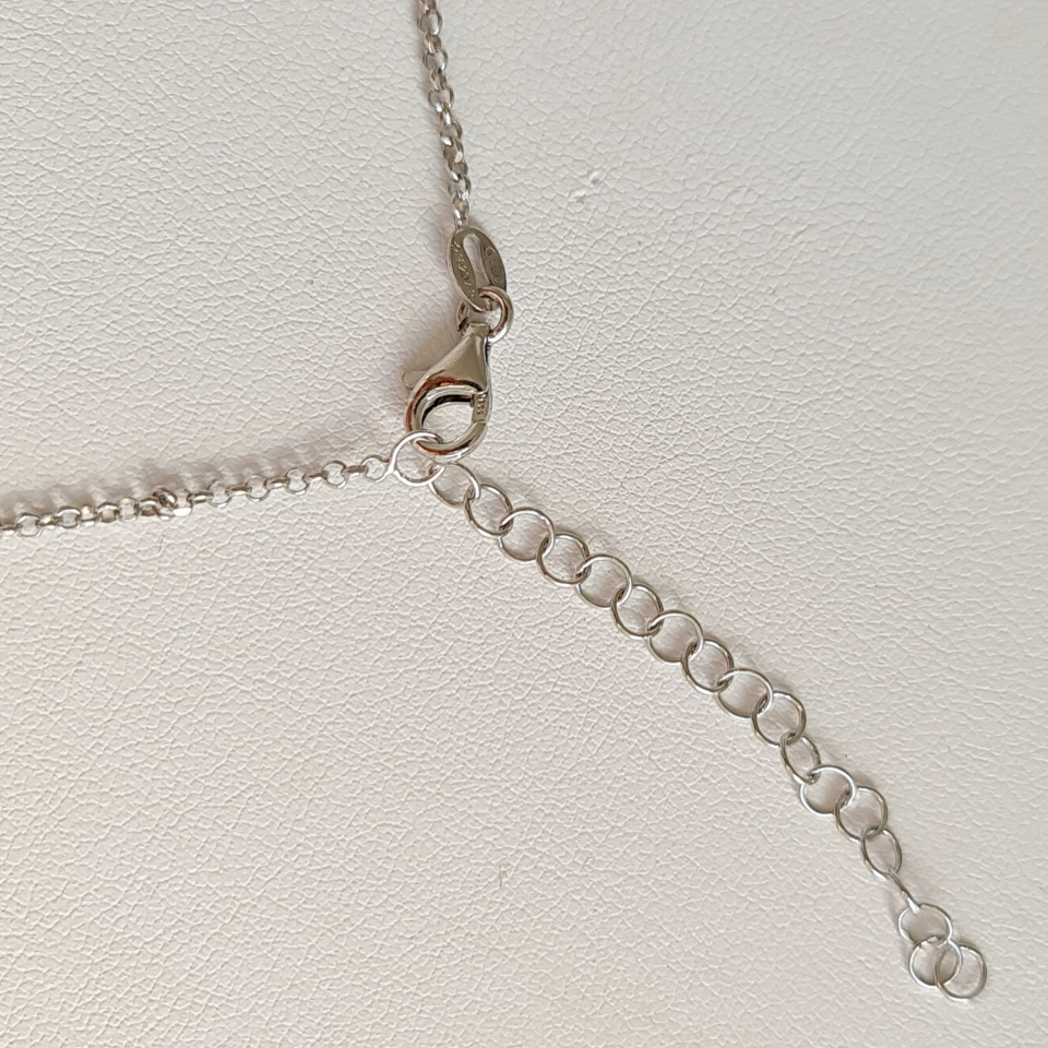 La Chance - Collier Argent rhodié et Véritable Perle de Tahiti