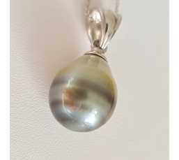 Very Very Big Pearl - Pendentif Argent Rhodié et Véritable Perle de Tahiti