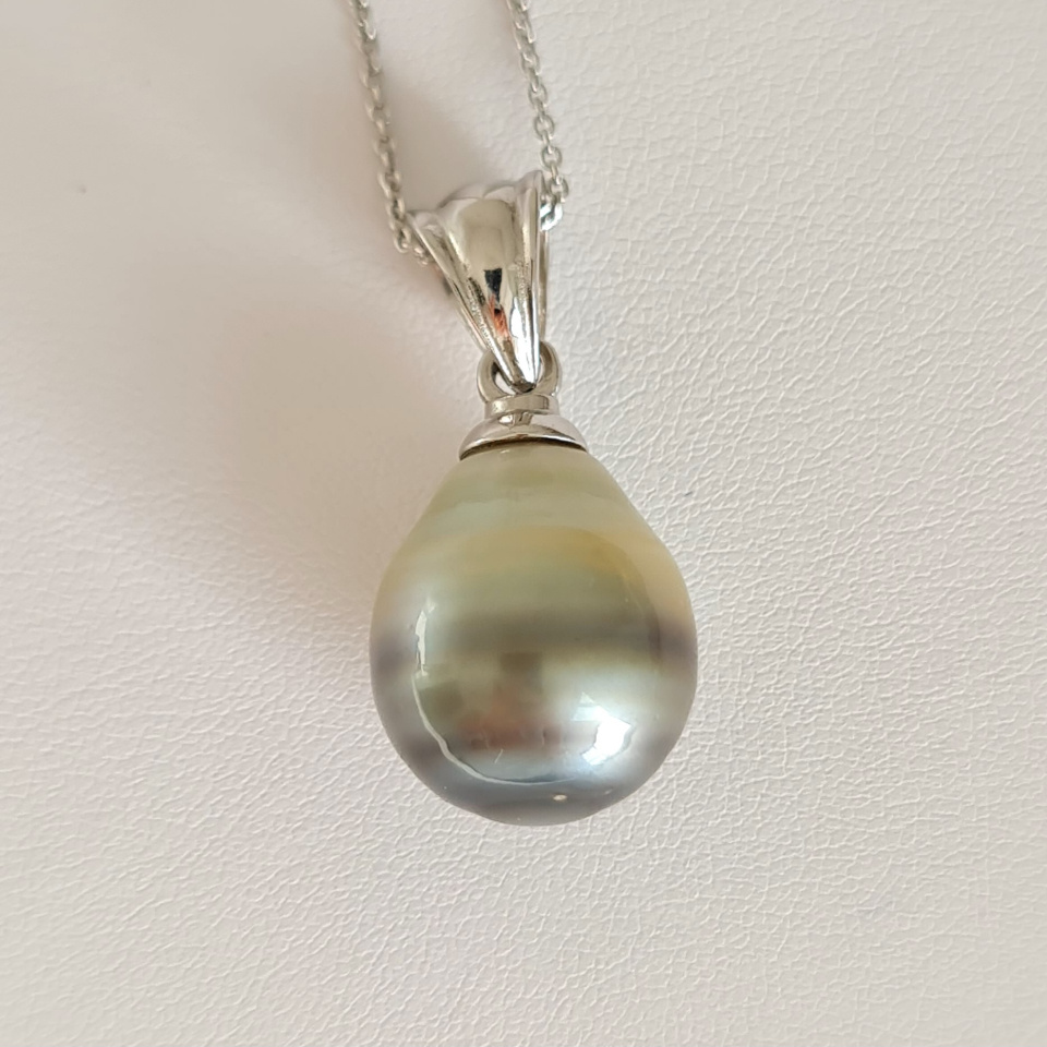 Very Very Big Pearl - Pendentif Argent Rhodié et Véritable Perle de Tahiti