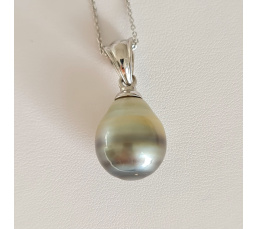 Very Very Big Pearl - Pendentif Argent Rhodié et Véritable Perle de Tahiti