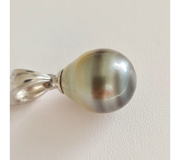 Very Very Big Pearl - Pendentif Argent Rhodié et Véritable Perle de Tahiti