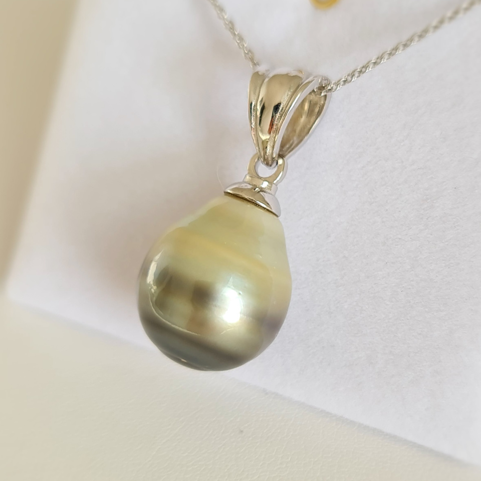 Very Very Big Pearl - Pendentif Argent Rhodié et Véritable Perle de Tahiti