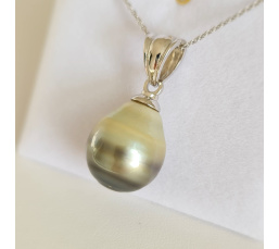 Very Very Big Pearl - Pendentif Argent Rhodié et Véritable Perle de Tahiti