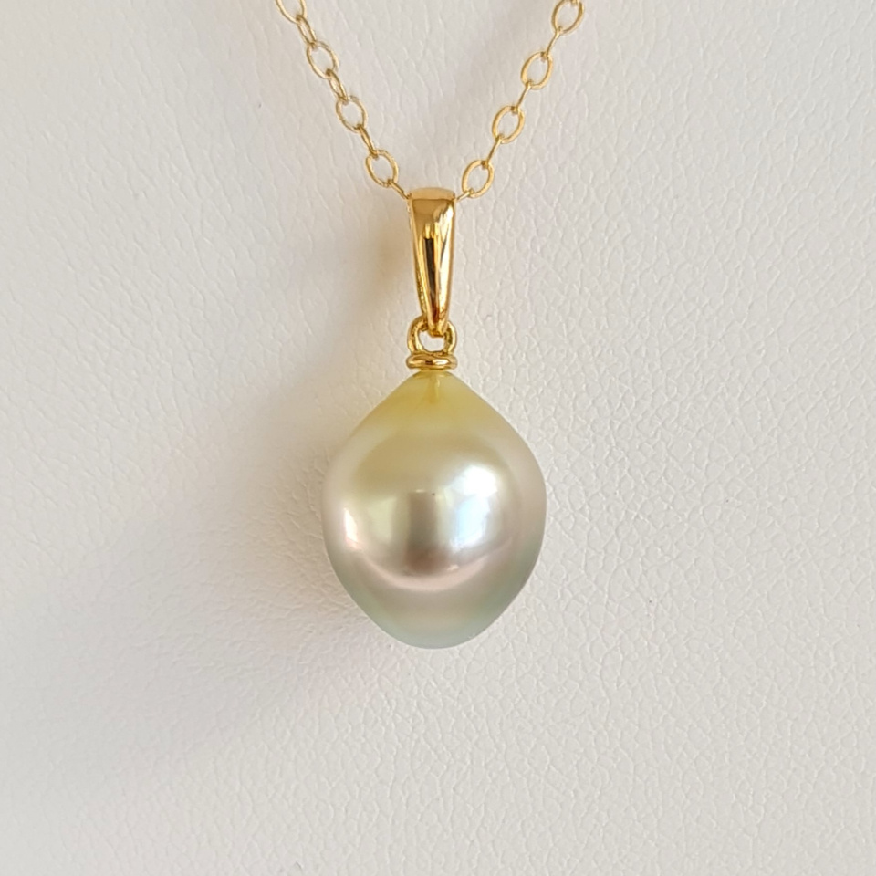 Belle de Jour - Pendentif Or Jaune et véritable Perle de Tahiti