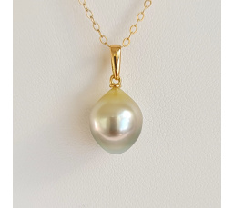 Belle de Jour - Pendentif Or Jaune et véritable Perle de Tahiti