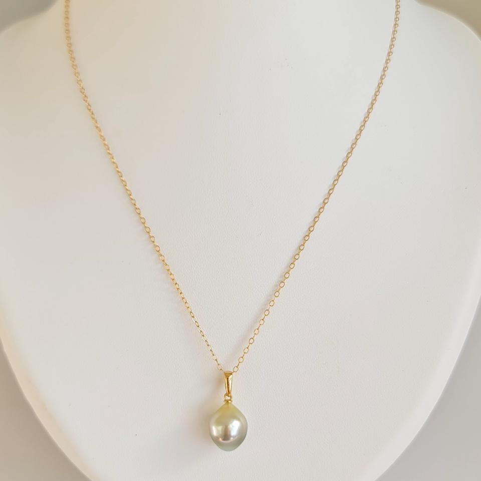 Belle de Jour - Pendentif Or Jaune et véritable Perle de Tahiti