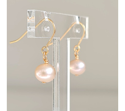 Douceurs du Jour - Boucles d'Oreilles Or Laminé 14 carats et Perles d'Eau Douce