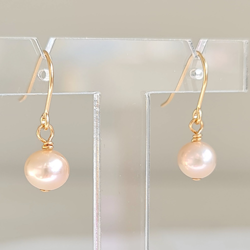 Douceurs du Jour - Boucles d'Oreilles Or Laminé 14 carats et Perles d'Eau Douce