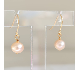 Douceurs du Jour - Boucles d'Oreilles Or Laminé 14 carats et Perles d'Eau Douce