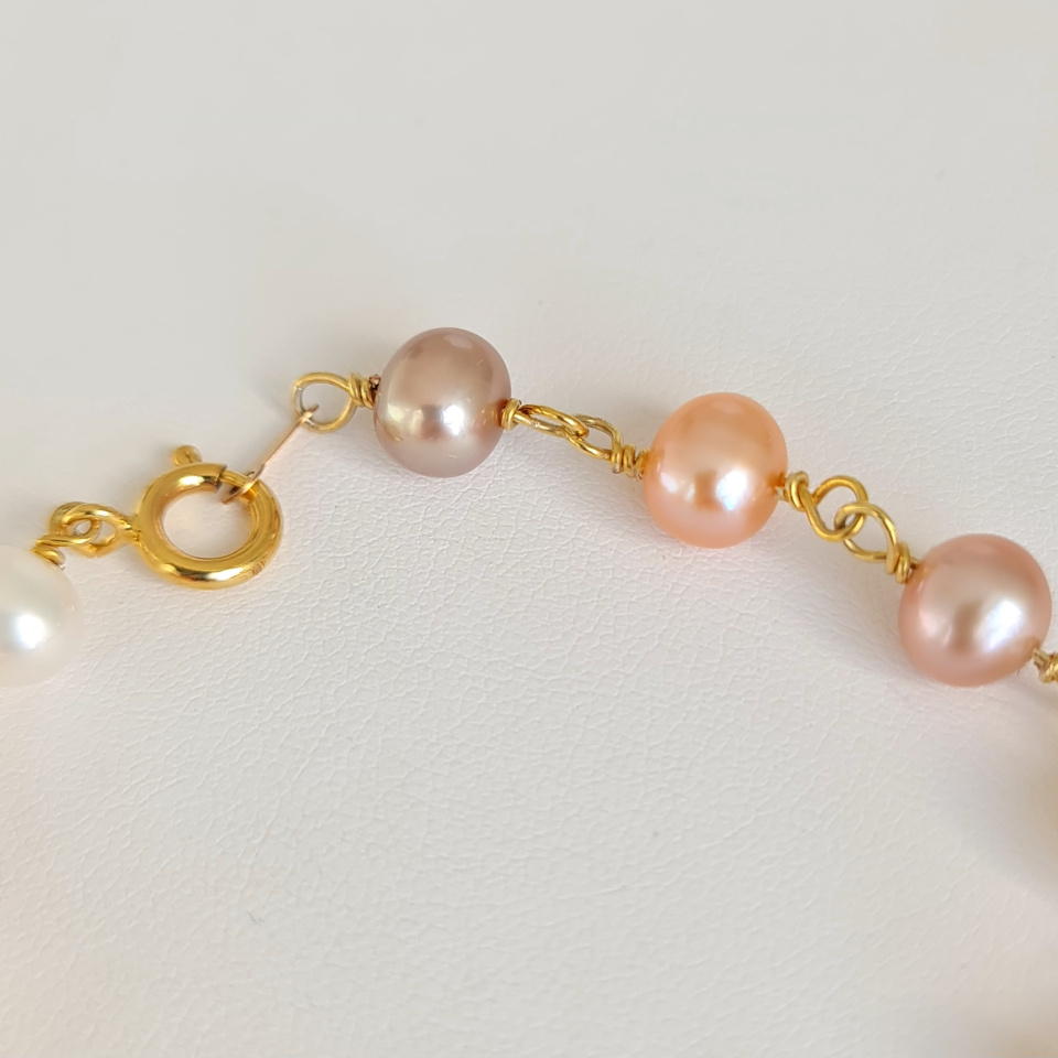 Douceur du Jour - Bracelet Or Laminé 14K et Perles d'Eau Douce