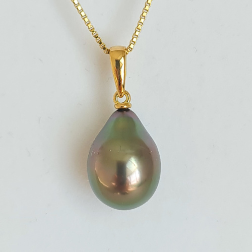 Belle de Jour - Pendentif Or Jaune et véritable Perle de Tahiti