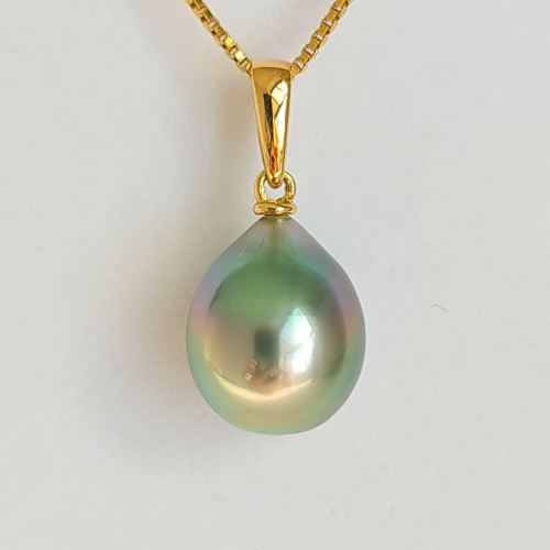 Belle de Jour - Pendentif Or Jaune et véritable Perle de Tahiti