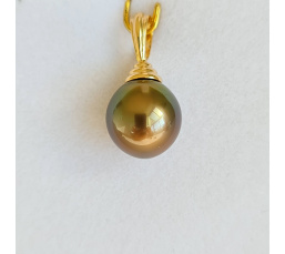 Perle de Rêve - Pendentif Or Jaune 18 carats et Véritable Perle de Tahiti d'exception