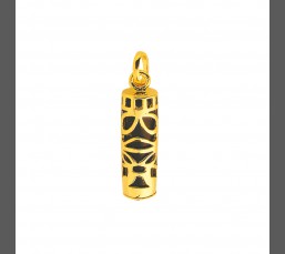 TIKI - Pendentif Plaqué Or et Onyx - Sagesse